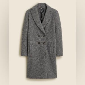 J.Crew Daphne Topcoat in Italian Boiled Wool in Heather Ash Gray 00 NWT
